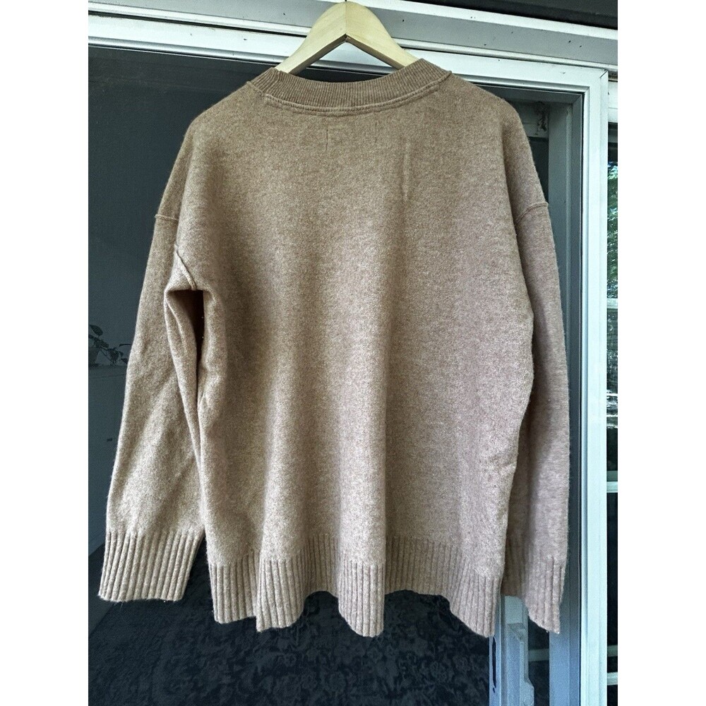 Pilcro Anthropologie Alani 100% Cashmere Mock Neck Sweater Size XL Brown - Picture 11 of 11
